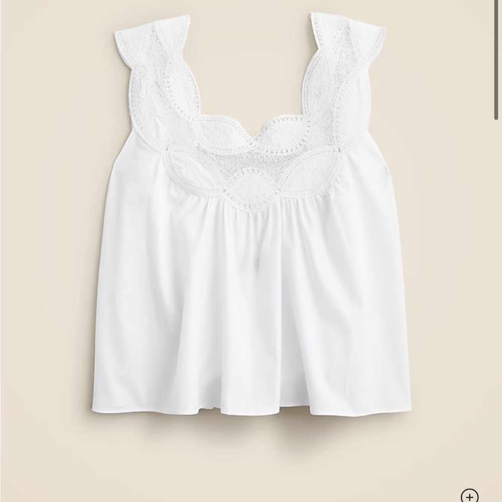J. Crew White Eyelet Top